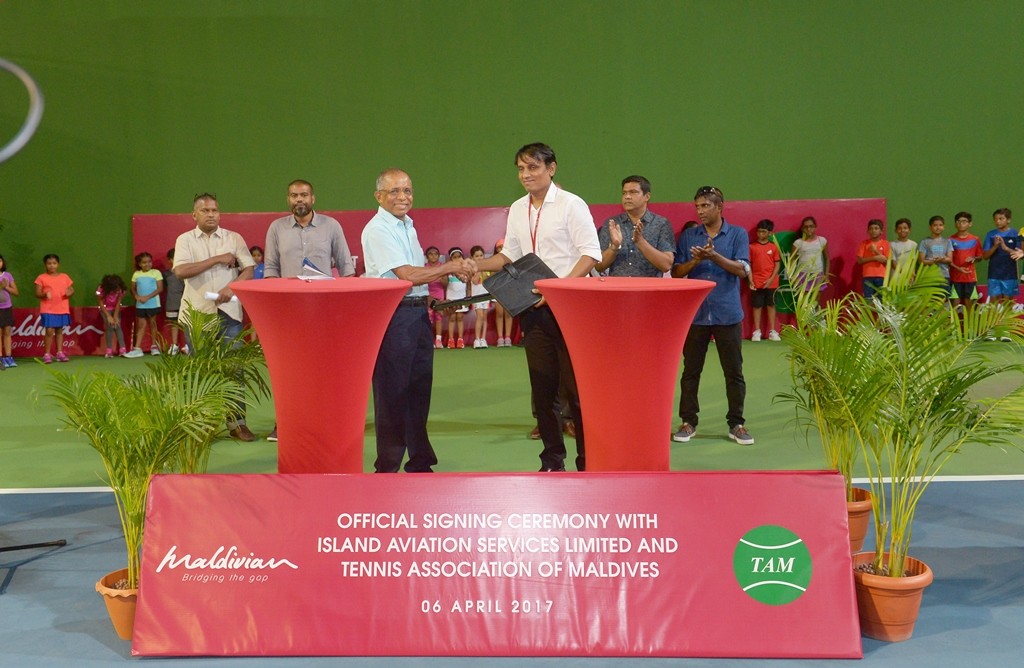 Tennis Association of Maldives has signed agreements with IAS to sponsor a new tennis tournament