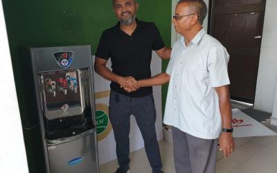 A Water Dispenser has been added to the National Tennis Centre Facilities